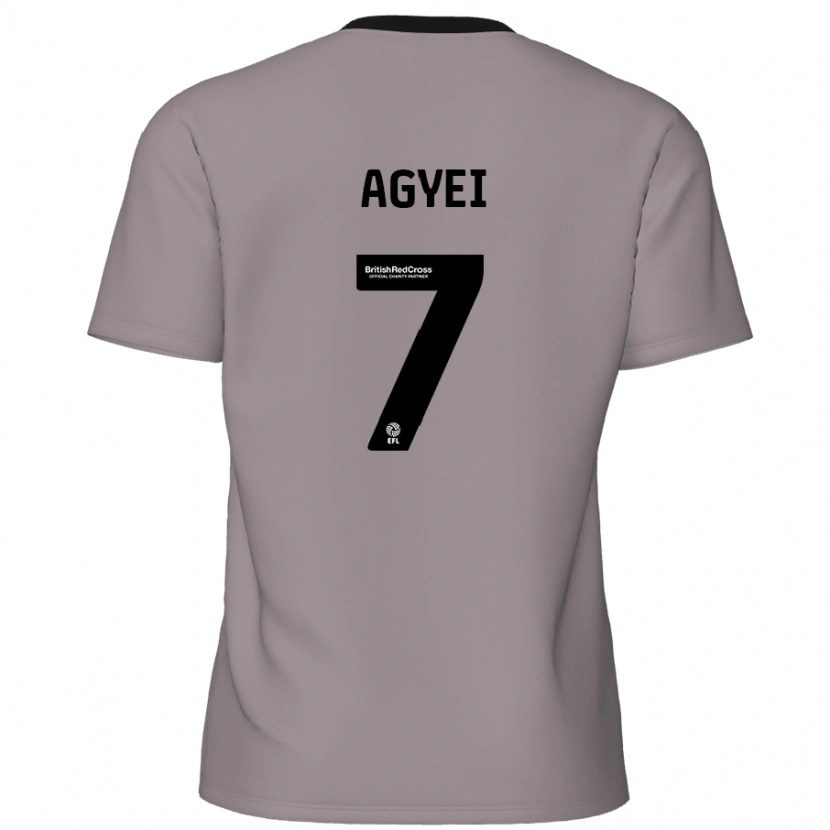 Danxen Kvinnor Dan Agyei #7 Grå Bortatröja Matchtröjor 2024/25 Tröjor T-Tröja