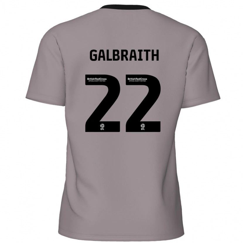 Danxen Kvinnor Ethan Galbraith #22 Grå Bortatröja Matchtröjor 2024/25 Tröjor T-Tröja