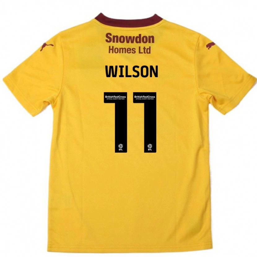 Danxen Kvinnor James Wilson #11 Orange Bourgogne Bortatröja Matchtröjor 2024/25 Tröjor T-Tröja