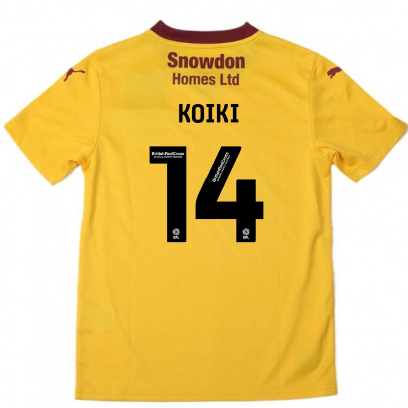 Danxen Kvinnor Ali Koiki #14 Orange Bourgogne Bortatröja Matchtröjor 2024/25 Tröjor T-Tröja