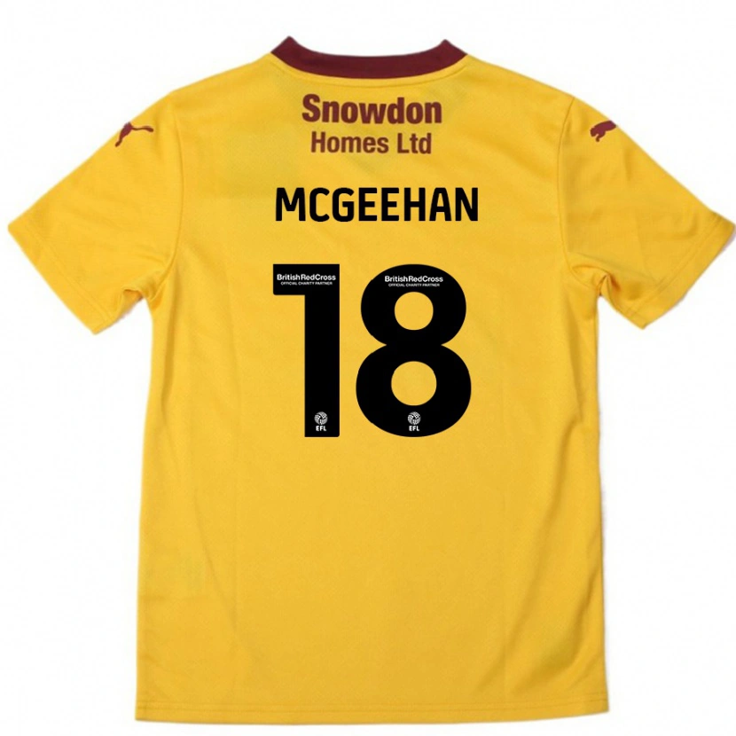 Danxen Kvinnor Cameron Mcgeehan #18 Orange Bourgogne Bortatröja Matchtröjor 2024/25 Tröjor T-Tröja
