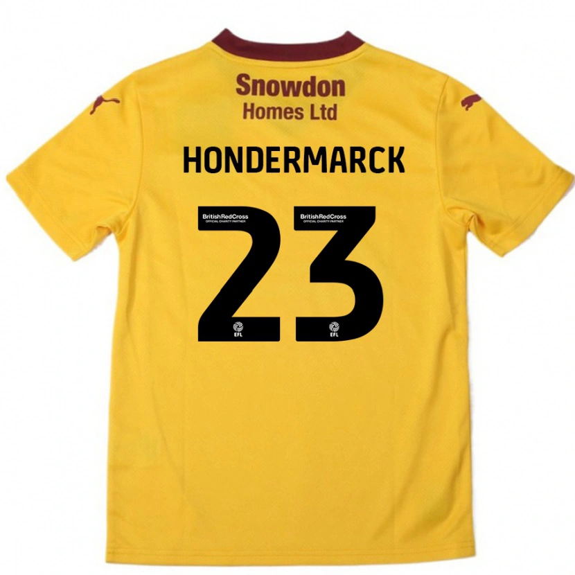 Danxen Kvinnor William Hondermarck #23 Orange Bourgogne Bortatröja Matchtröjor 2024/25 Tröjor T-Tröja