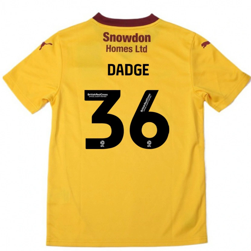 Danxen Kvinnor James Dadge #36 Orange Bourgogne Bortatröja Matchtröjor 2024/25 Tröjor T-Tröja