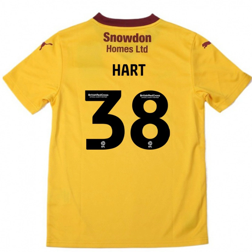 Danxen Kvinnor Jamari Hart #38 Orange Bourgogne Bortatröja Matchtröjor 2024/25 Tröjor T-Tröja