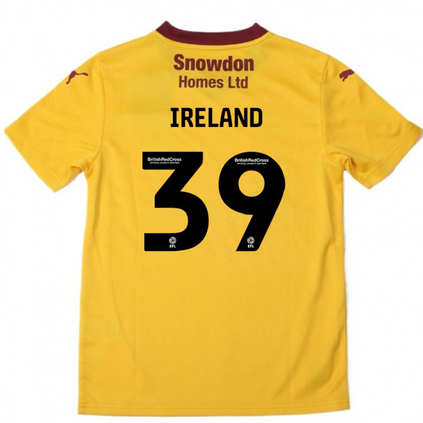 Danxen Kvinnor Matthew Ireland #39 Orange Bourgogne Bortatröja Matchtröjor 2024/25 Tröjor T-Tröja