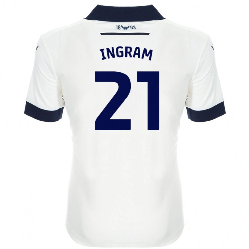 Danxen Kvinnor Matt Ingram #21 Vit Marinblå Bortatröja Matchtröjor 2024/25 Tröjor T-Tröja