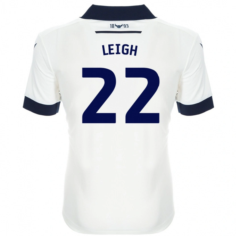 Danxen Kvinnor Greg Leigh #22 Vit Marinblå Bortatröja Matchtröjor 2024/25 Tröjor T-Tröja