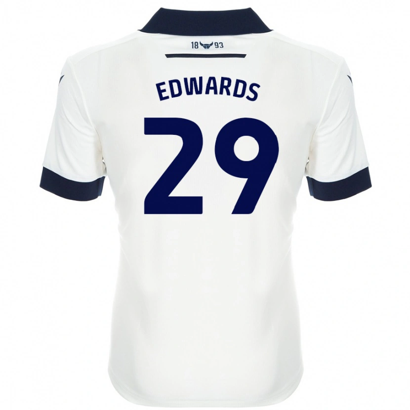 Danxen Kvinnor Kyle Edwards #29 Vit Marinblå Bortatröja Matchtröjor 2024/25 Tröjor T-Tröja