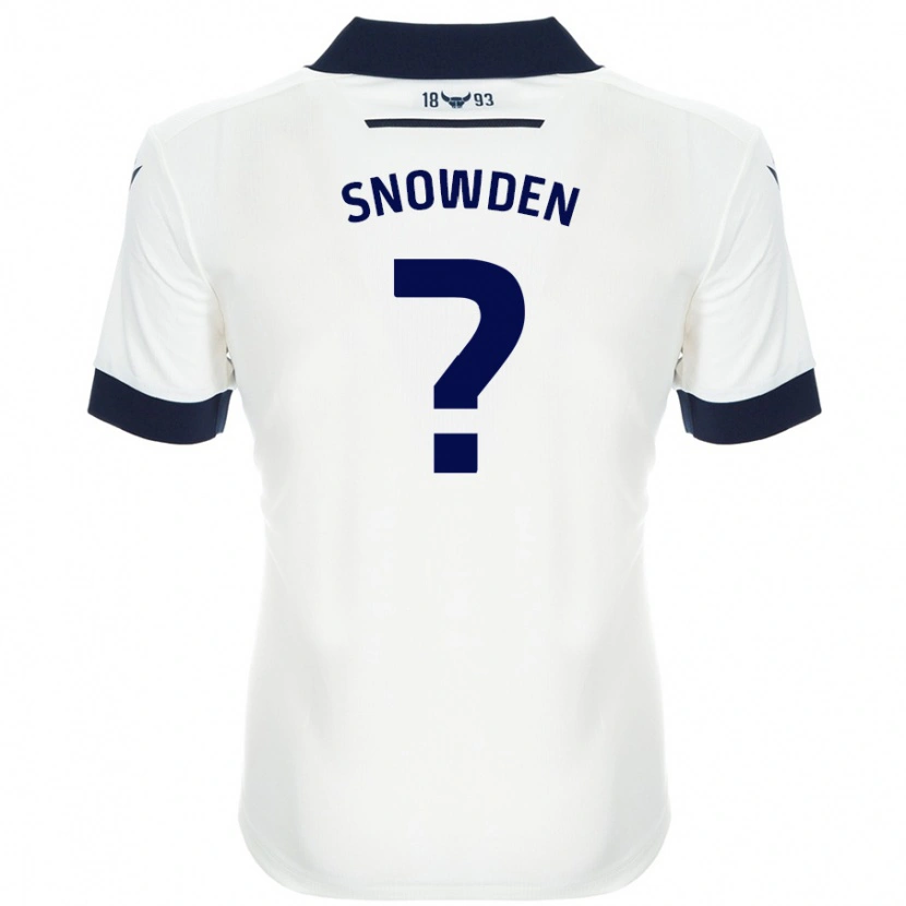 Danxen Kvinnor Leo Snowden #0 Vit Marinblå Bortatröja Matchtröjor 2024/25 Tröjor T-Tröja