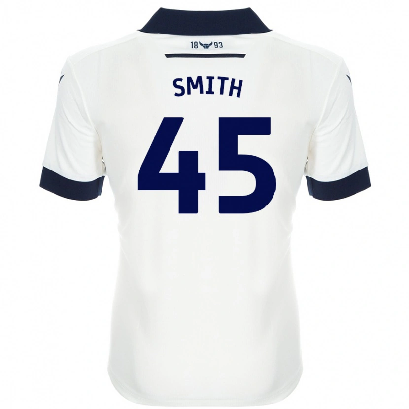 Danxen Kvinnor Max Smith #45 Vit Marinblå Bortatröja Matchtröjor 2024/25 Tröjor T-Tröja