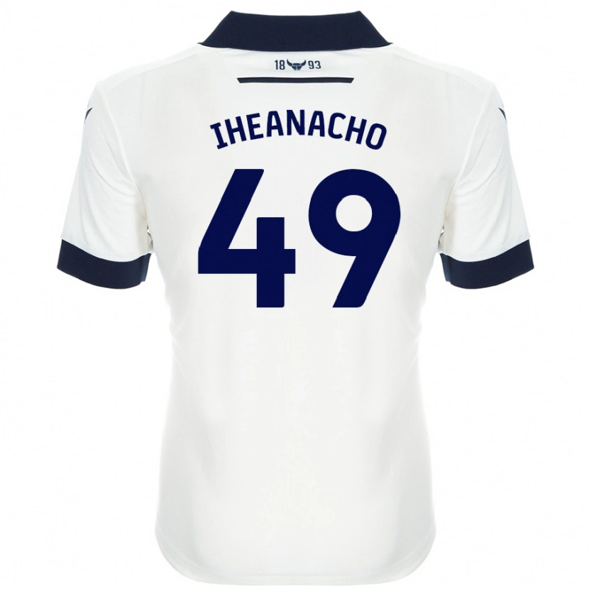 Danxen Kvinnor Josh Iheanacho #49 Vit Marinblå Bortatröja Matchtröjor 2024/25 Tröjor T-Tröja
