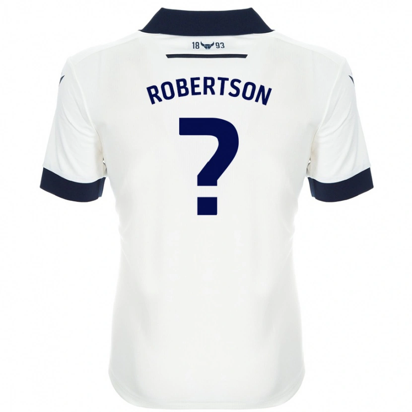 Danxen Kvinnor Maddie Robertson #0 Vit Marinblå Bortatröja Matchtröjor 2024/25 Tröjor T-Tröja