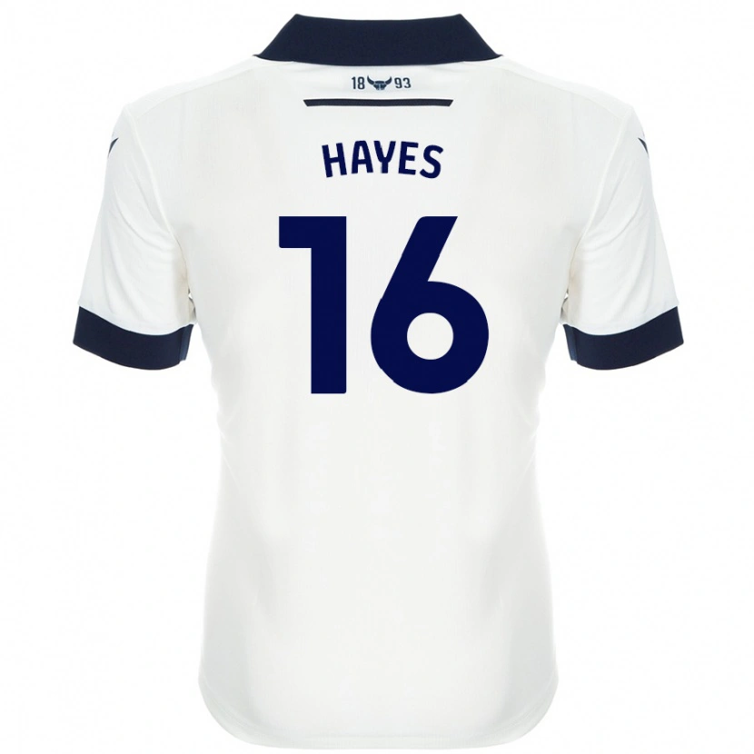 Danxen Kvinnor Georgia Hayes #16 Vit Marinblå Bortatröja Matchtröjor 2024/25 Tröjor T-Tröja