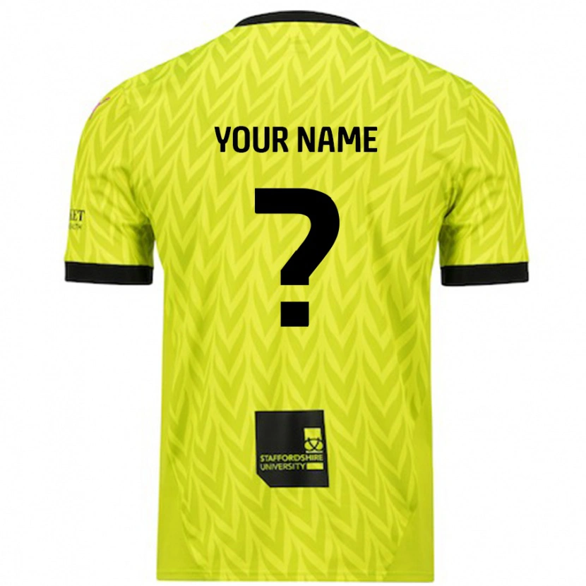 Danxen Kvinnor Ditt Namn #0 Fluorescerande Grön Bortatröja Matchtröjor 2024/25 Tröjor T-Tröja
