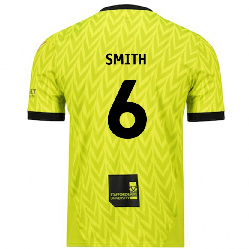 Danxen Kvinnor Nathan Smith #6 Fluorescerande Grön Bortatröja Matchtröjor 2024/25 Tröjor T-Tröja