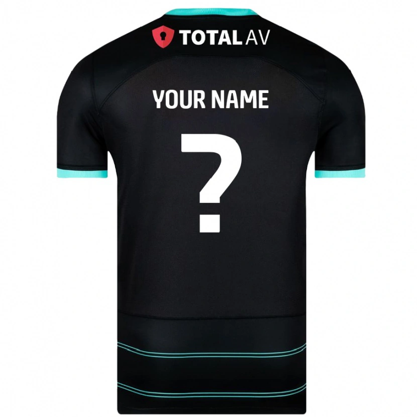 Danxen Kvinnor Ditt Namn #0 Svart Bortatröja Matchtröjor 2024/25 Tröjor T-Tröja