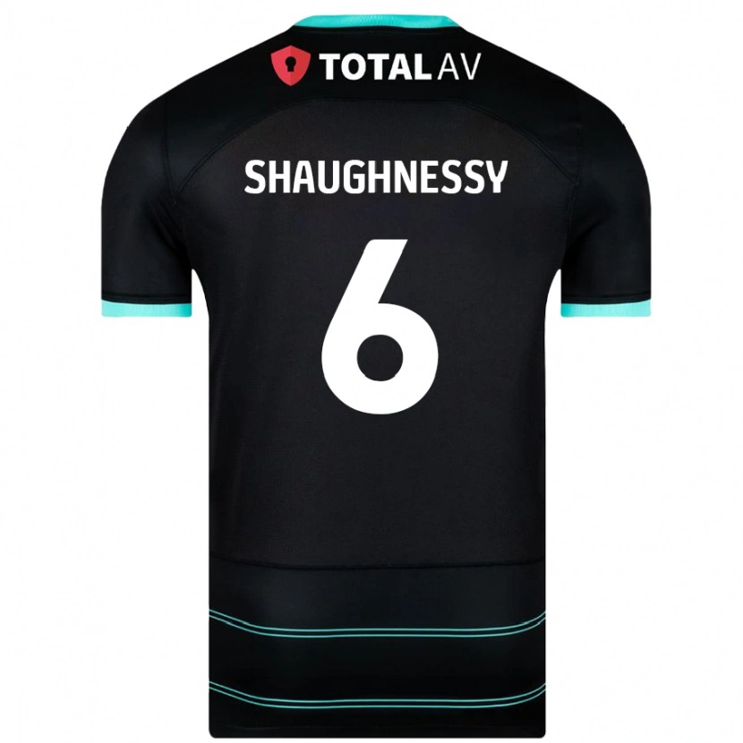 Danxen Kvinnor Conor Shaughnessy #6 Svart Bortatröja Matchtröjor 2024/25 Tröjor T-Tröja