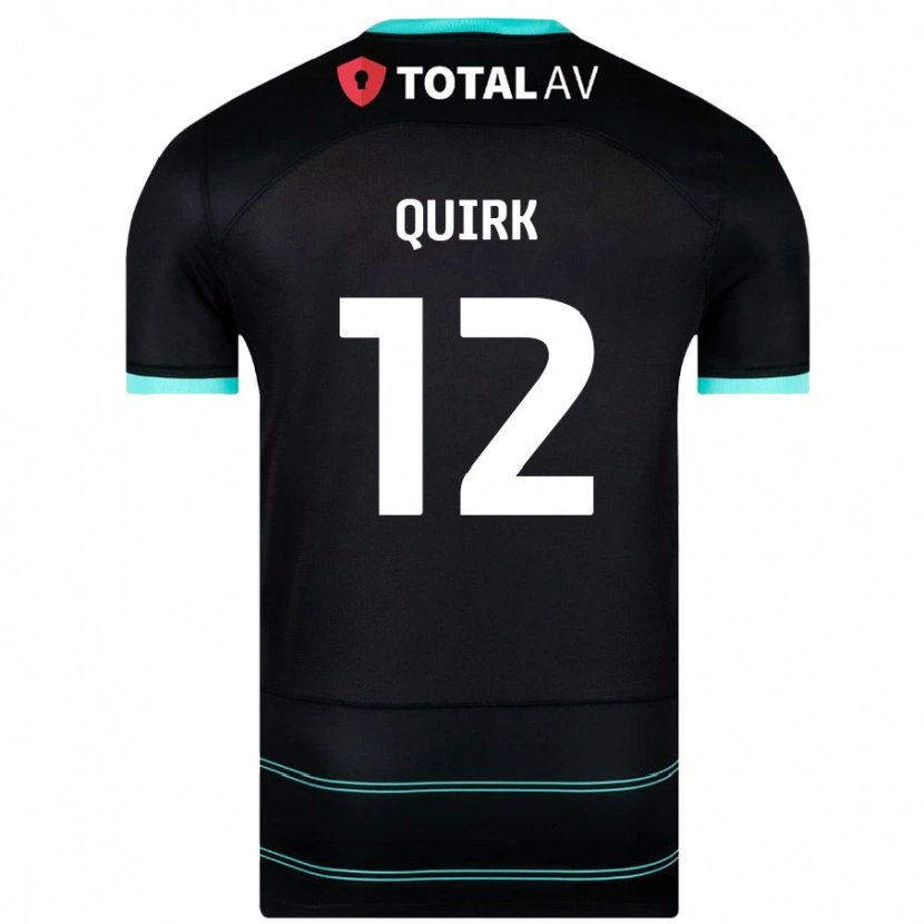 Danxen Kvinnor Sophie Quirk #12 Svart Bortatröja Matchtröjor 2024/25 Tröjor T-Tröja
