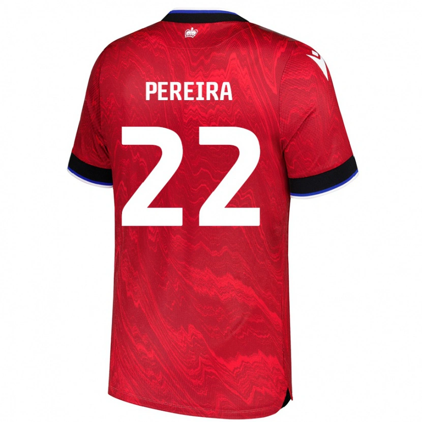 Danxen Kvinnor Joel Pereira #22 Röd Svart Bortatröja Matchtröjor 2024/25 Tröjor T-Tröja