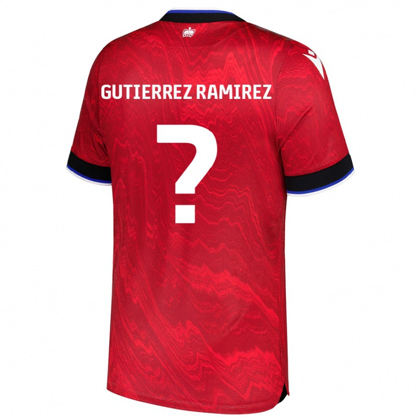 Danxen Kvinnor William Gutierrez Ramirez #0 Röd Svart Bortatröja Matchtröjor 2024/25 Tröjor T-Tröja