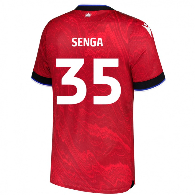 Danxen Kvinnor Jack Senga #35 Röd Svart Bortatröja Matchtröjor 2024/25 Tröjor T-Tröja