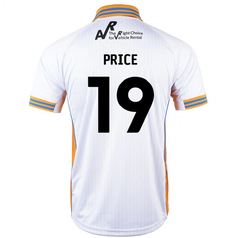 Danxen Kvinnor Jack Price #19 Vit Bortatröja Matchtröjor 2024/25 Tröjor T-Tröja