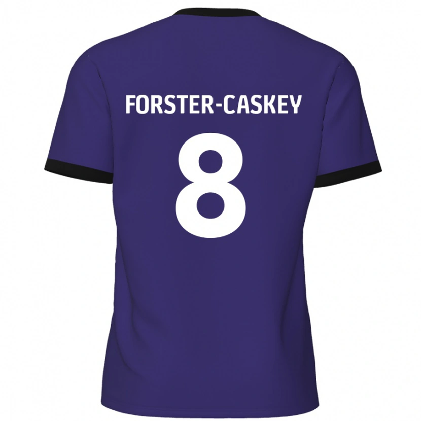 Danxen Kvinnor Jake Forster-Caskey #8 Purpur Bortatröja Matchtröjor 2024/25 Tröjor T-Tröja