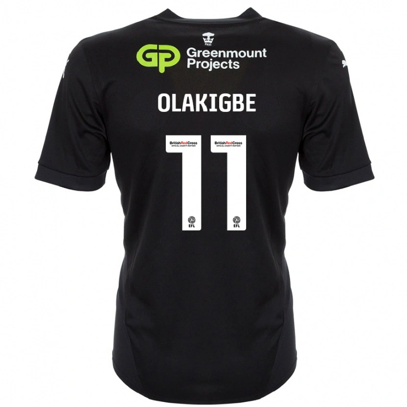 Danxen Kvinnor Michael Olakigbe #11 Svart Bortatröja Matchtröjor 2024/25 Tröjor T-Tröja