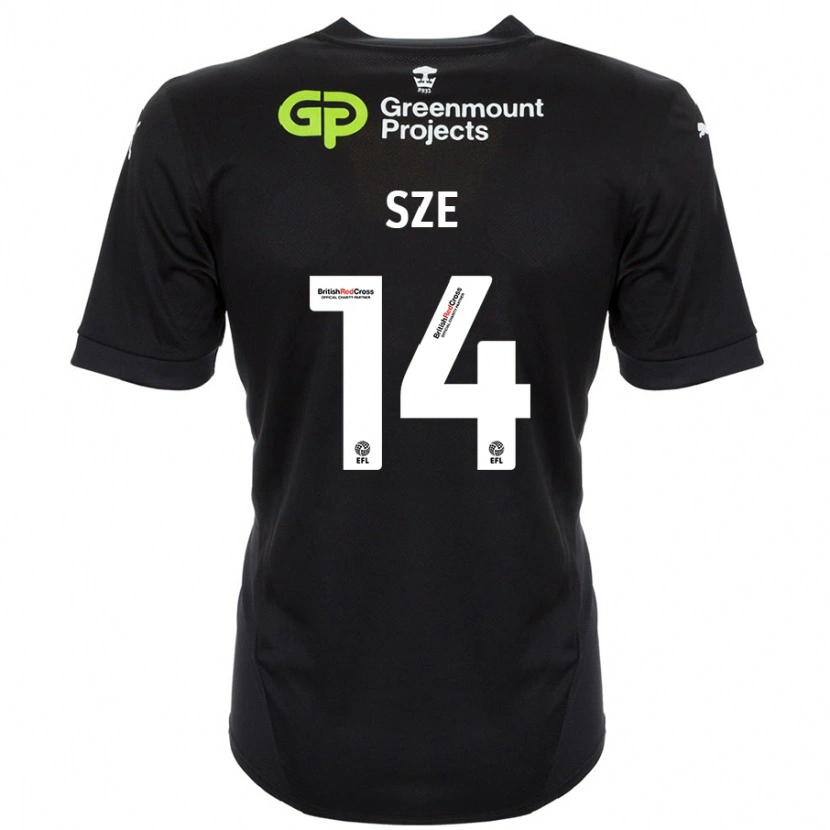 Danxen Kvinnor Chris Sze #14 Svart Bortatröja Matchtröjor 2024/25 Tröjor T-Tröja