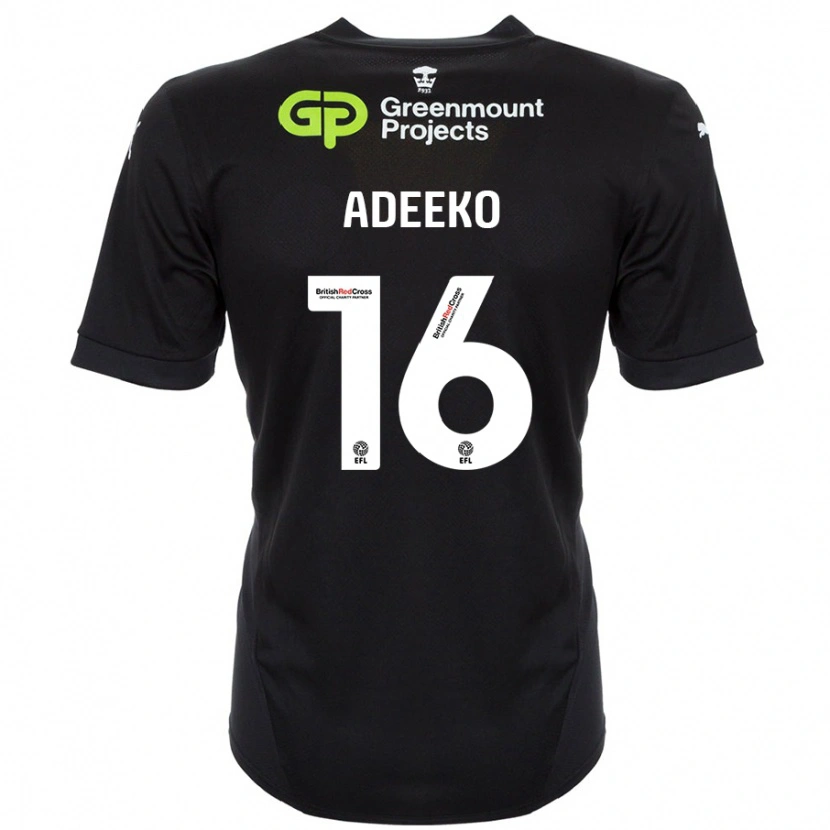 Danxen Kvinnor Baba Adeeko #16 Svart Bortatröja Matchtröjor 2024/25 Tröjor T-Tröja