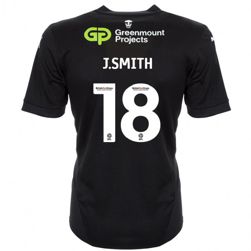 Danxen Kvinnor Jonny Smith #18 Svart Bortatröja Matchtröjor 2024/25 Tröjor T-Tröja