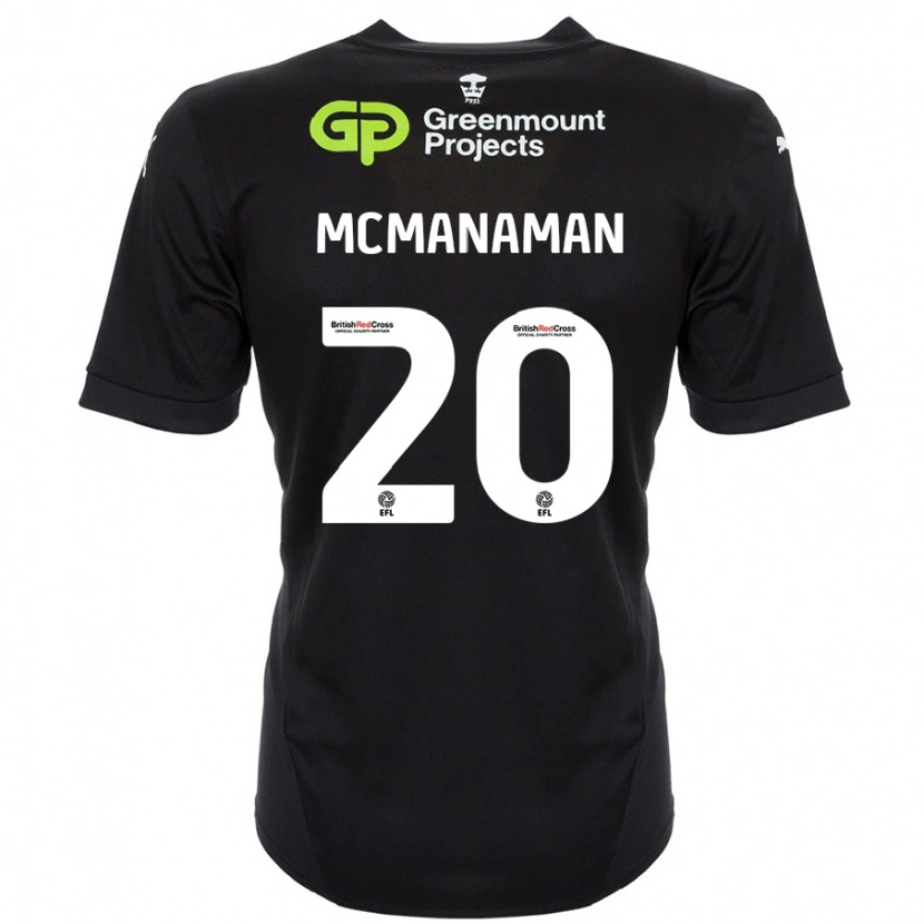 Danxen Kvinnor Callum Mcmanaman #20 Svart Bortatröja Matchtröjor 2024/25 Tröjor T-Tröja