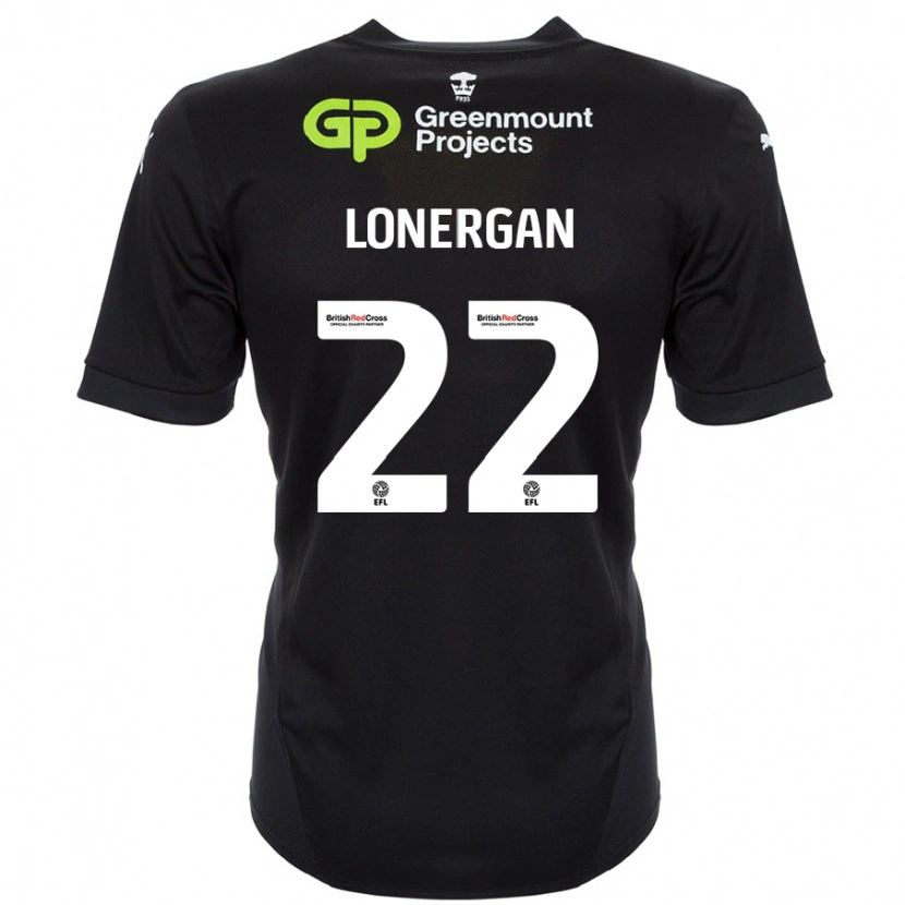 Danxen Kvinnor Andy Lonergan #22 Svart Bortatröja Matchtröjor 2024/25 Tröjor T-Tröja