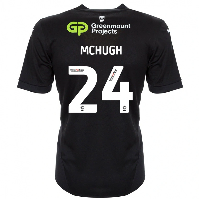 Danxen Kvinnor Harry Mchugh #24 Svart Bortatröja Matchtröjor 2024/25 Tröjor T-Tröja