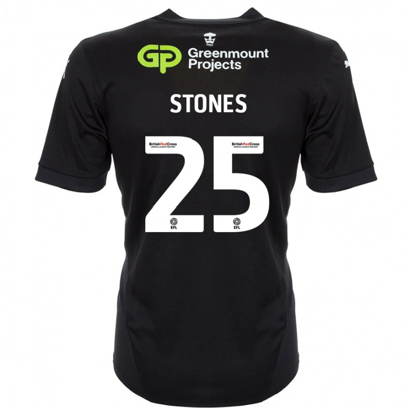 Danxen Kvinnor Josh Stones #25 Svart Bortatröja Matchtröjor 2024/25 Tröjor T-Tröja