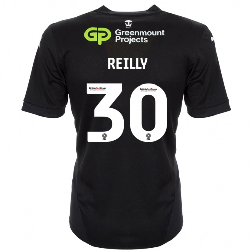 Danxen Kvinnor Jack Reilly #30 Svart Bortatröja Matchtröjor 2024/25 Tröjor T-Tröja