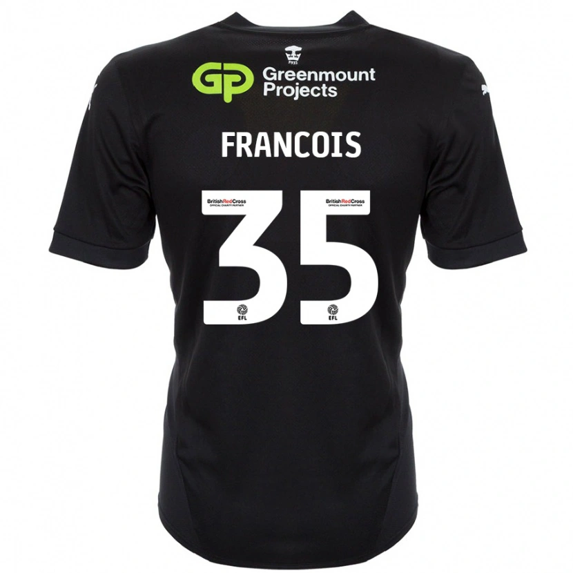Danxen Kvinnor Tyrese Francois #35 Svart Bortatröja Matchtröjor 2024/25 Tröjor T-Tröja