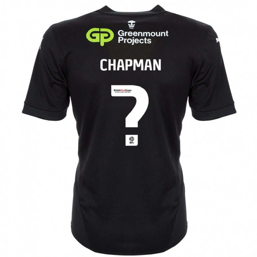 Danxen Kvinnor Llyton Chapman #0 Svart Bortatröja Matchtröjor 2024/25 Tröjor T-Tröja