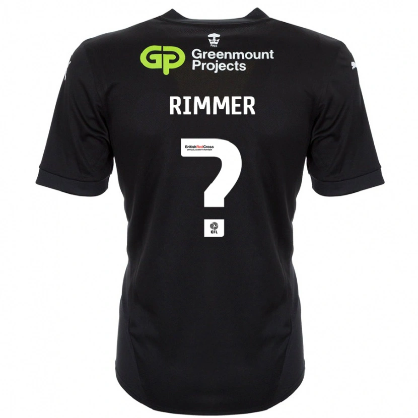 Danxen Kvinnor Harry Rimmer #0 Svart Bortatröja Matchtröjor 2024/25 Tröjor T-Tröja