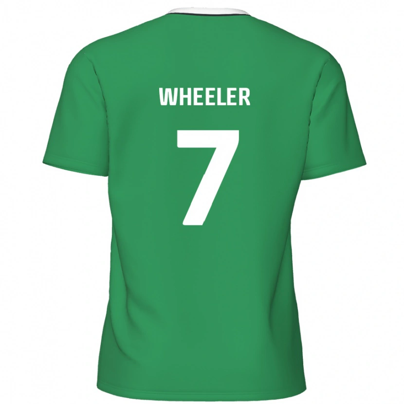 Danxen Kvinnor David Wheeler #7 Gröna Vita Ränder Bortatröja Matchtröjor 2024/25 Tröjor T-Tröja