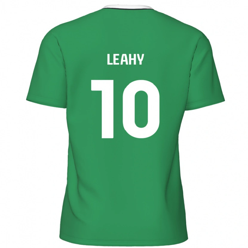 Danxen Kvinnor Luke Leahy #10 Gröna Vita Ränder Bortatröja Matchtröjor 2024/25 Tröjor T-Tröja