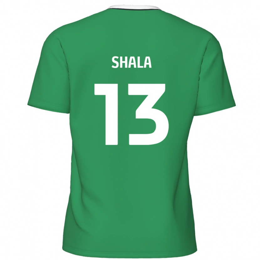 Danxen Kvinnor Laurence Shala #13 Gröna Vita Ränder Bortatröja Matchtröjor 2024/25 Tröjor T-Tröja