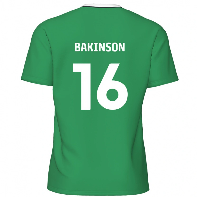 Danxen Kvinnor Tyreeq Bakinson #16 Gröna Vita Ränder Bortatröja Matchtröjor 2024/25 Tröjor T-Tröja