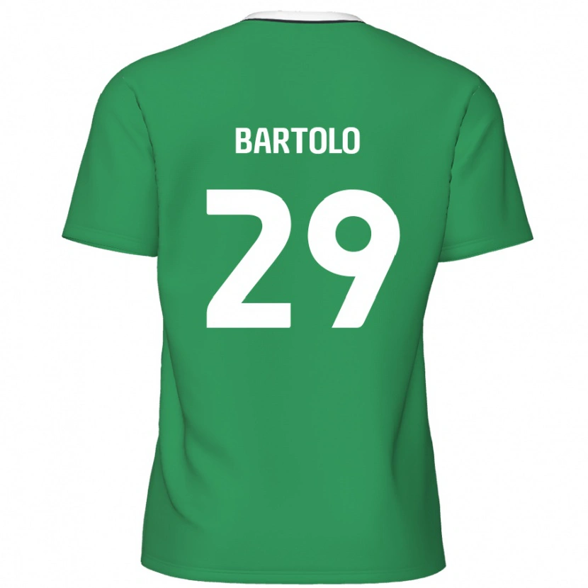 Danxen Kvinnor Jaiden Bartolo #29 Gröna Vita Ränder Bortatröja Matchtröjor 2024/25 Tröjor T-Tröja