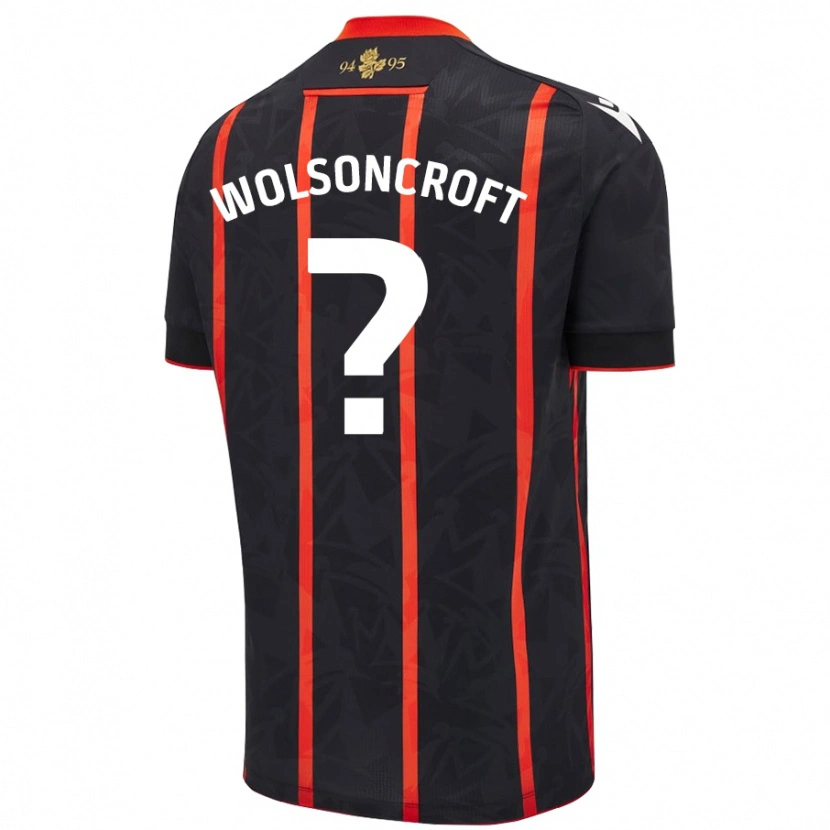 Danxen Kvinnor Blake Wolsoncroft #0 Svart Röd Bortatröja Matchtröjor 2024/25 Tröjor T-Tröja