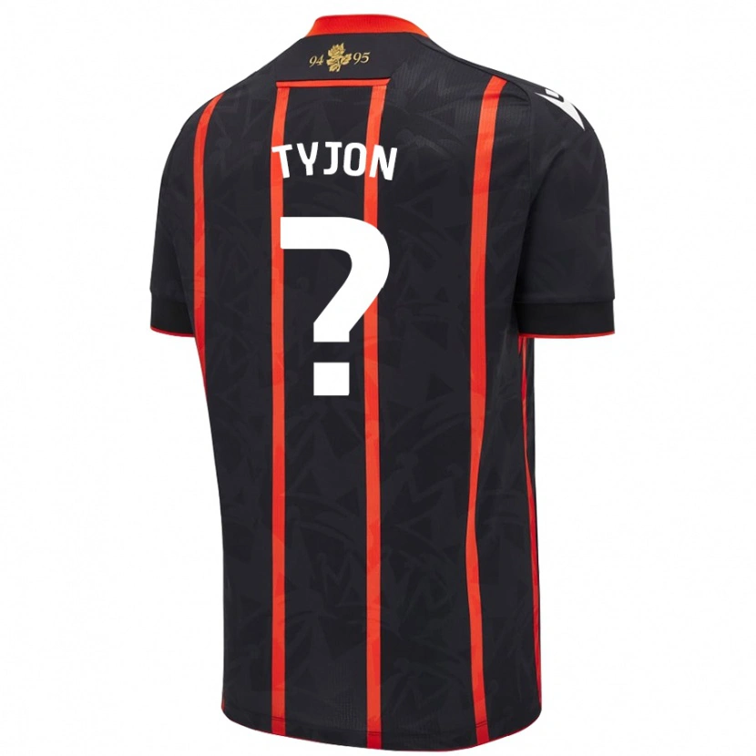 Danxen Kvinnor Igor Tyjon #0 Svart Röd Bortatröja Matchtröjor 2024/25 Tröjor T-Tröja
