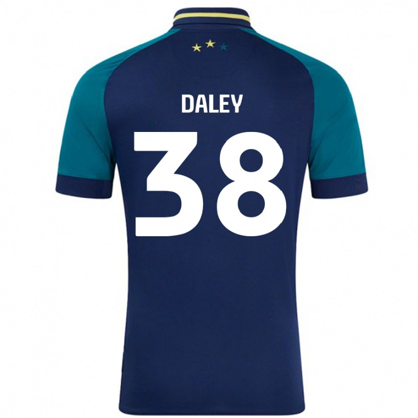 Danxen Kvinnor Luke Daley #38 Marinblå Mörkgrön Bortatröja Matchtröjor 2024/25 Tröjor T-Tröja