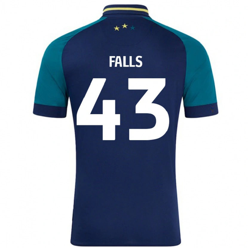 Danxen Kvinnor Conor Falls #43 Marinblå Mörkgrön Bortatröja Matchtröjor 2024/25 Tröjor T-Tröja