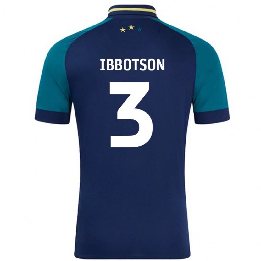 Danxen Kvinnor Beth Ibbotson #3 Marinblå Mörkgrön Bortatröja Matchtröjor 2024/25 Tröjor T-Tröja