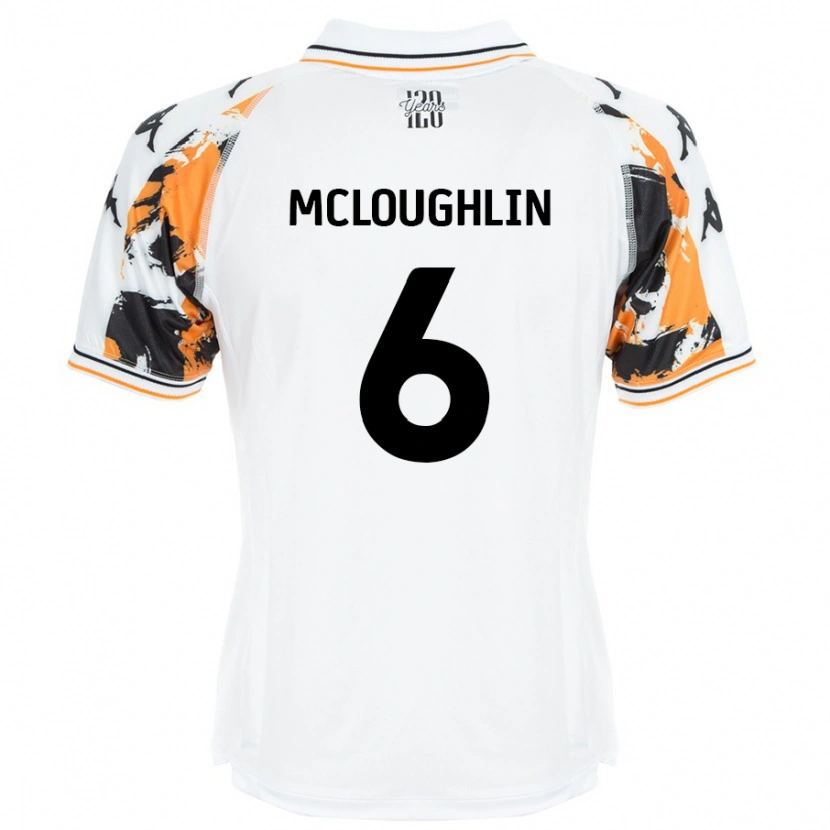 Danxen Kvinnor Sean Mcloughlin #6 Vit Bortatröja Matchtröjor 2024/25 Tröjor T-Tröja